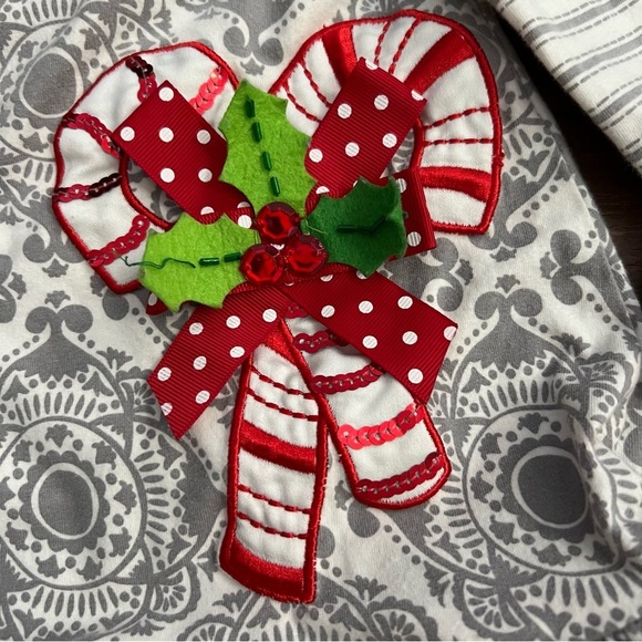 Counting Daisies Christmas Candy Cane Dress Baby Girls 12 months - Picture 2 of 7